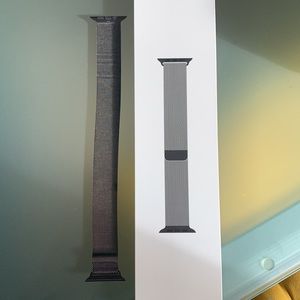 Apple 45mm Graphite Stainless Steel Milanese Loop for Apple Watch